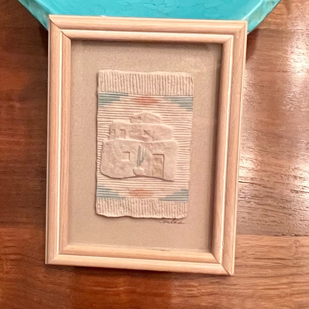 5/$75 Vintage Figi Graphics Hand Cast Paper Wall Art